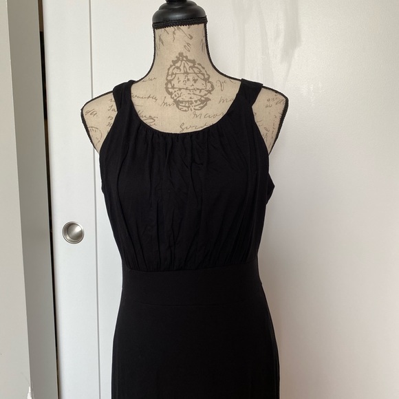 Long Black Maxi Dress -L - Picture 2 of 5